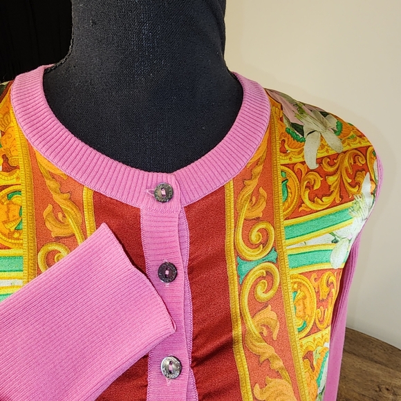 Dolce & Gabbana Printed Silk Panelled Cardigan. - Picture 5 of 15